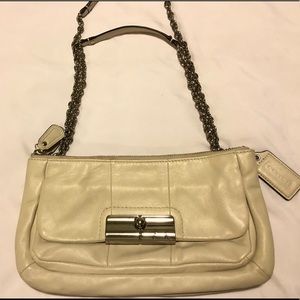 Coach Kristen White Leather Shoulder Bag